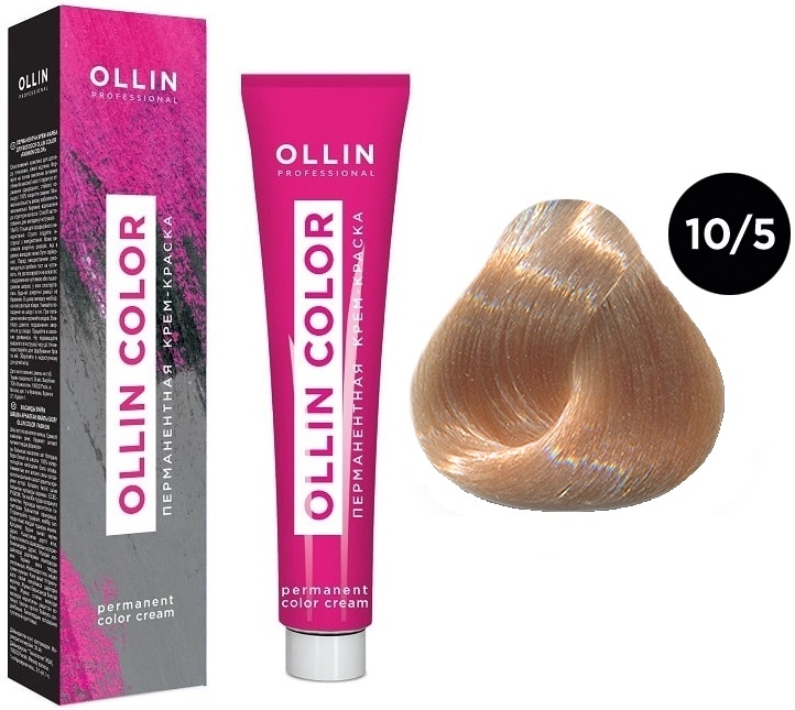 OLLIN COLOR 10/5 светлый блондин махагоновый 60мл Перманентная крем-краска для волос