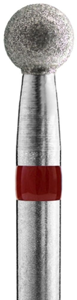Фреза Алмазная Шар Кристалл Nails d.4. L035, мягкая, (красная насечка)
