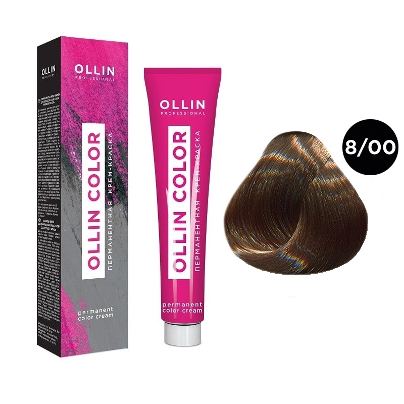 OLLIN COLOR  8/00 светло-русый глубокий 100 мл Перманентная крем-краска для волос