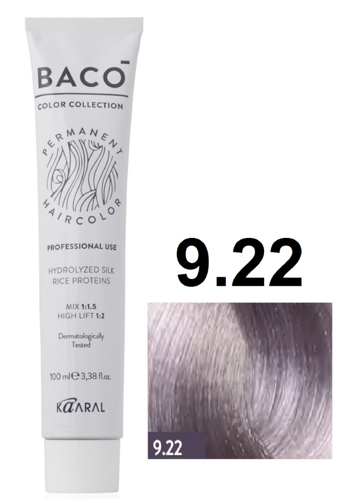 KAARAL Baco color 9.22 очень светлый блондин интенсивный фиолетовый 100 мл