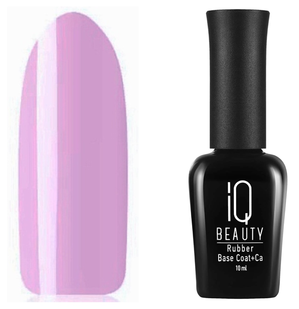 IQ BEAUTY Базовое камуфл.покрытие каучуковое с кальцием Rubber Base 19 Purple blush/ Лиловый 10 мл