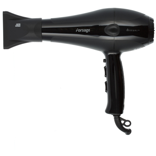 Dewal Фен Forsage с ионизацией, черный, 2200W