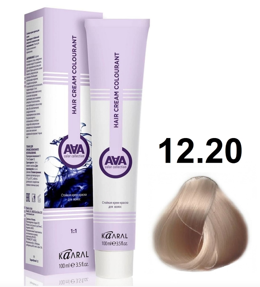 KAARAL AAA Hair crem colorant 12.20 экстра светлый фиолетовый блондин 100мл
