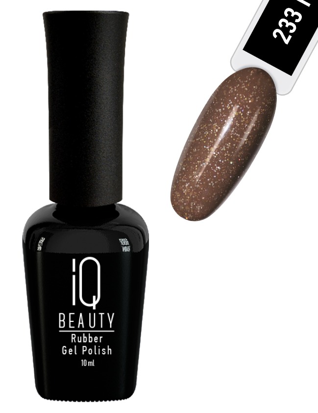 IQ BEAUTY Каучуковый гель-лак с кальцием №233 10 мл. Xmas chocolate - коллекция "Ascent"