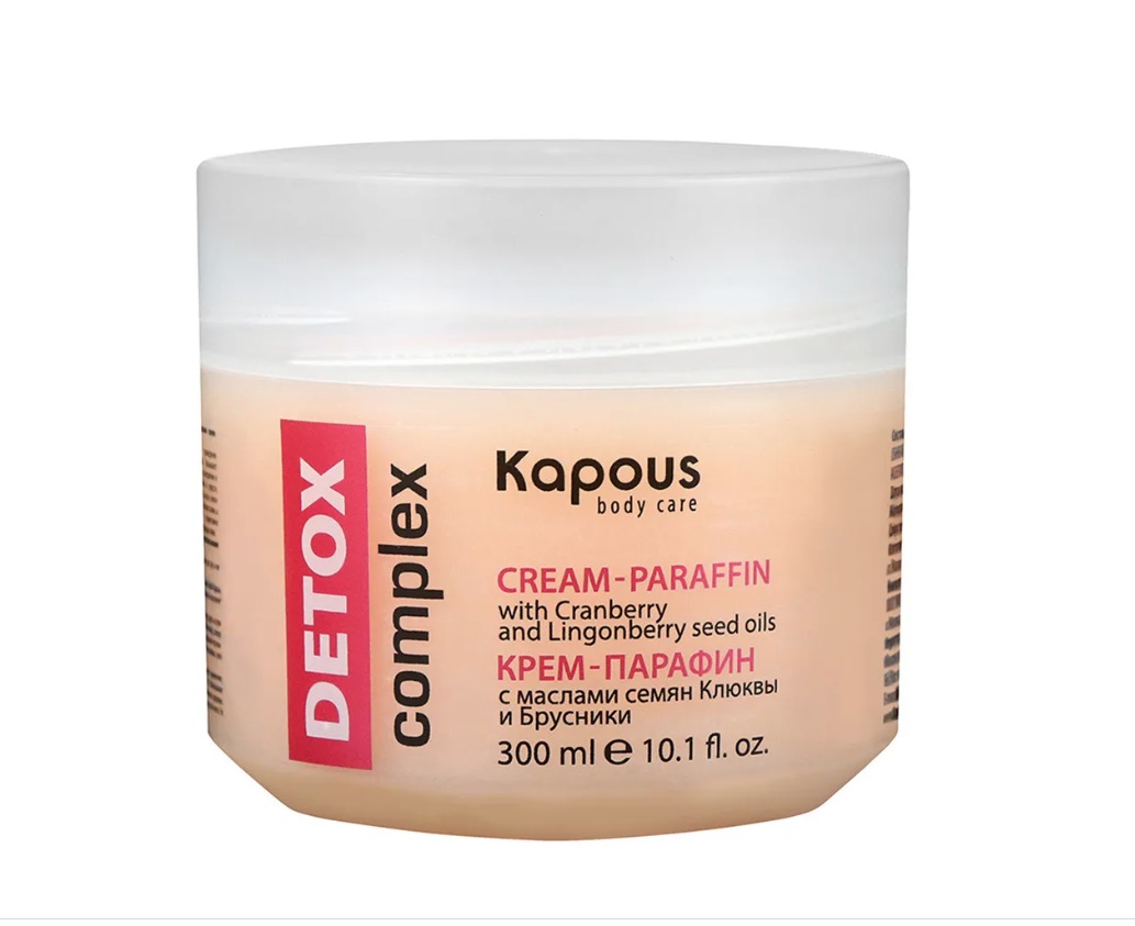 Kapous Body Care Крем-парафин "DETOX complex" с маслами семян Клюквы и Брусники, 300 мл