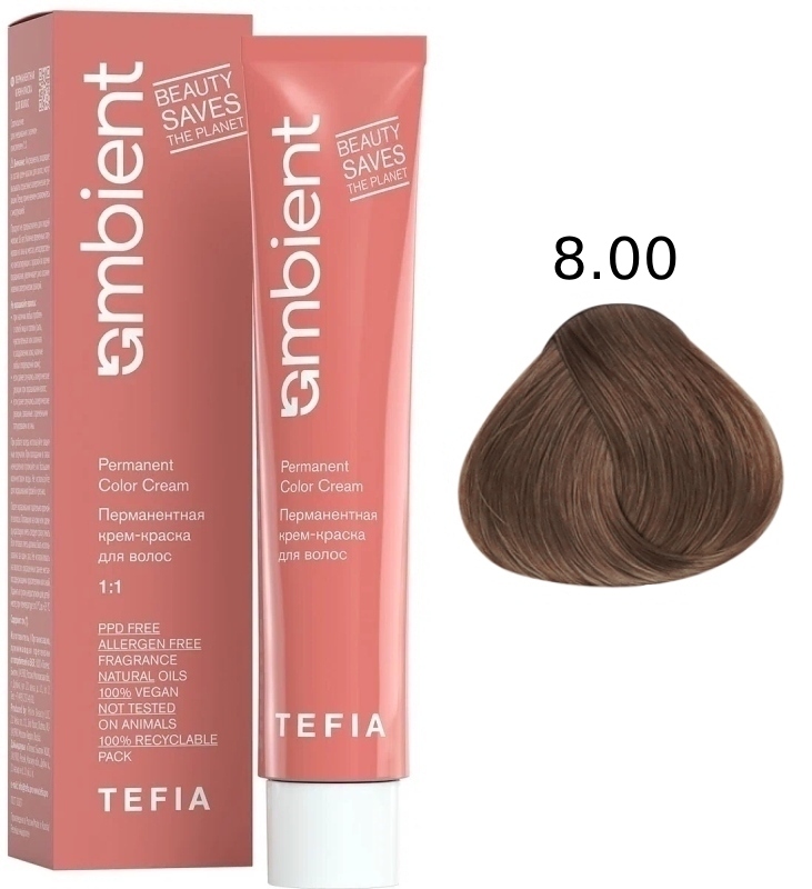 TEFIA AMBIENT 8.00 Светлый блондин интенсивный натуральный 60 мл