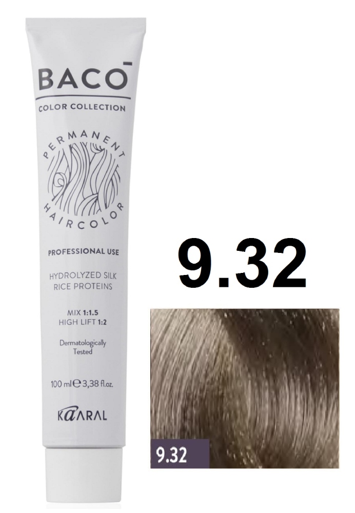 KAARAL Baco color 9.32 очень светлый золотисто-фиолетовый блондин 100 мл