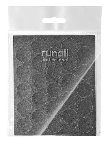 RuNail Сменные файлы для педикюрного диска M (20мм) 240 грит (50 шт), цв.черный