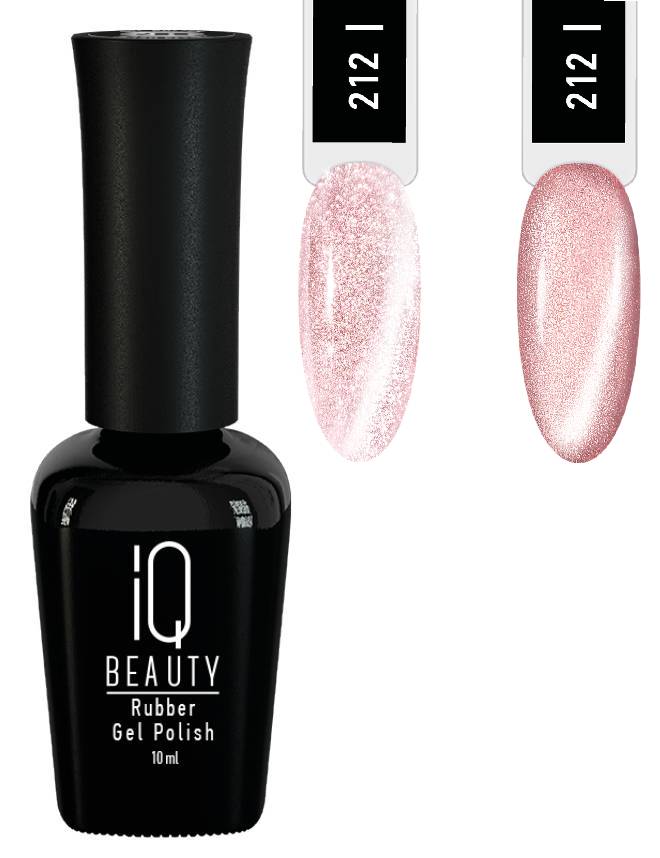 IQ BEAUTY Каучуковый гель-лак с кальцием №212 "Whisper" с эффектом Silk Cat Eye «Huntress»