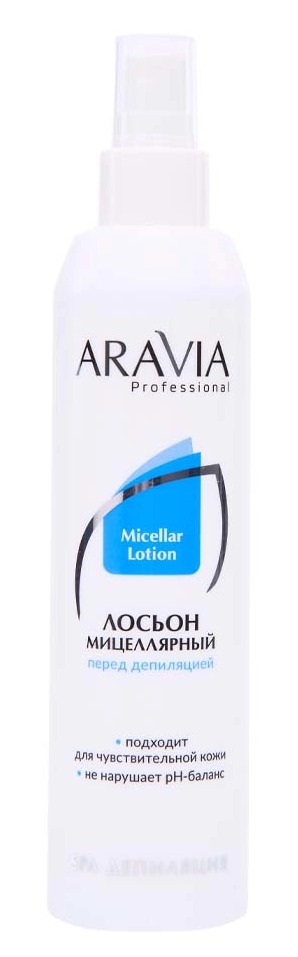 Aravia Мицеллярный лосьон для подготовки кожи к депиляции, 250 мл