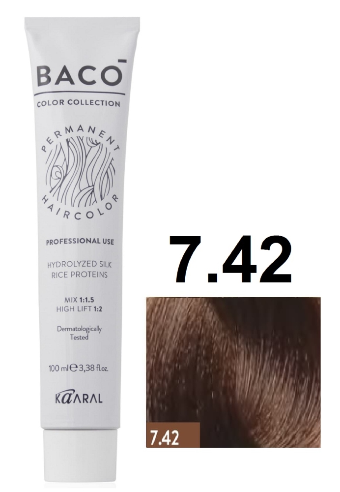 KAARAL Baco color  7.42 медно-фиолетовый блондин 100 мл