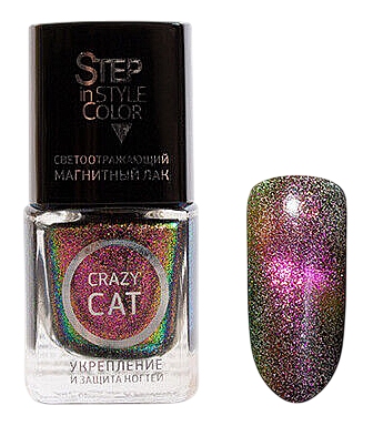 Лак Dance Legend №01 Highlighter mini Crazy Cat 4,9 мл. 