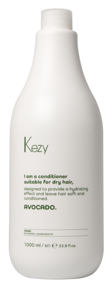Kezy I am AVOCADO Кондиционер с маслом авокадо для сухих волос, 1000 мл.