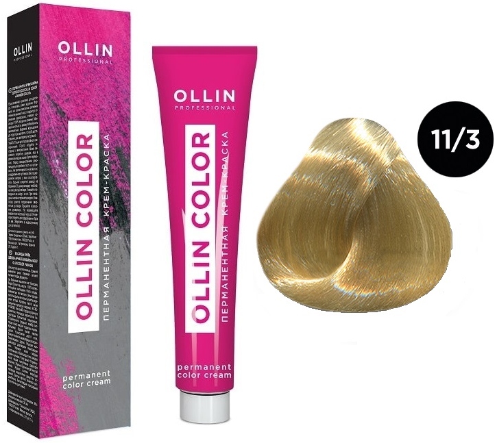 OLLIN COLOR 11/3 специальный блондин золотистый 100 мл Перманентная крем-краска для волос