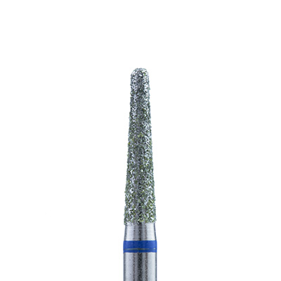 Фреза Алмазная Конус закругленный средней зернистости Кристалл Nails d.2.3 (синяя насечка)