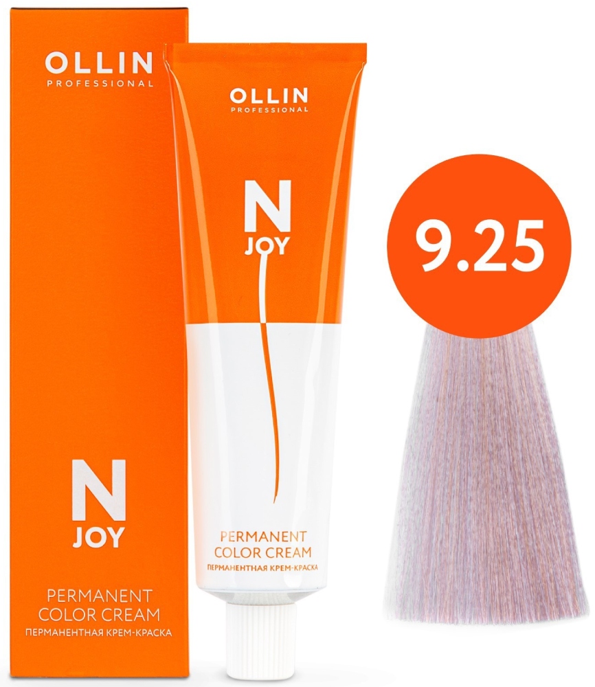 OLLIN "N-JOY" 9/25 – блондин фиолетово-махагоновый, перманентная крем-краска для волос 100мл