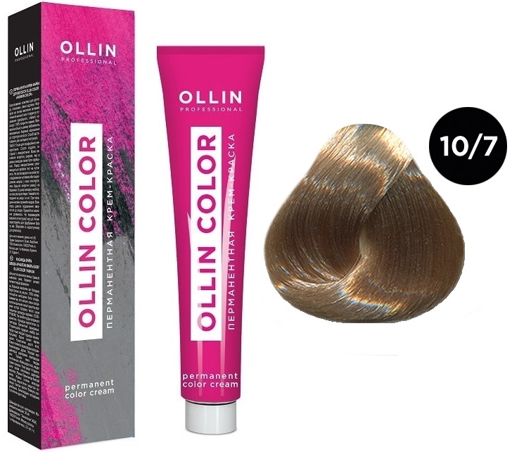 OLLIN COLOR 10/7 светлый блондин коричневый 60мл Перманентная крем-краска для волос
