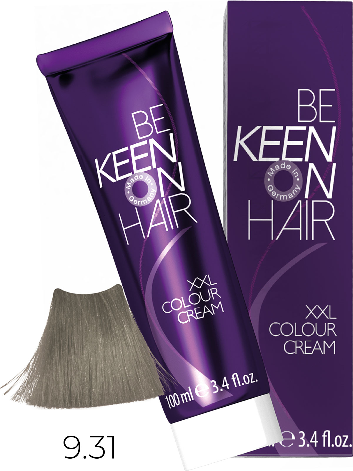 KEEN COLOUR CREAM 9.31 Светлый золотисто-пепельный блондин/ Hellblond Gold-Asch, 100 мл