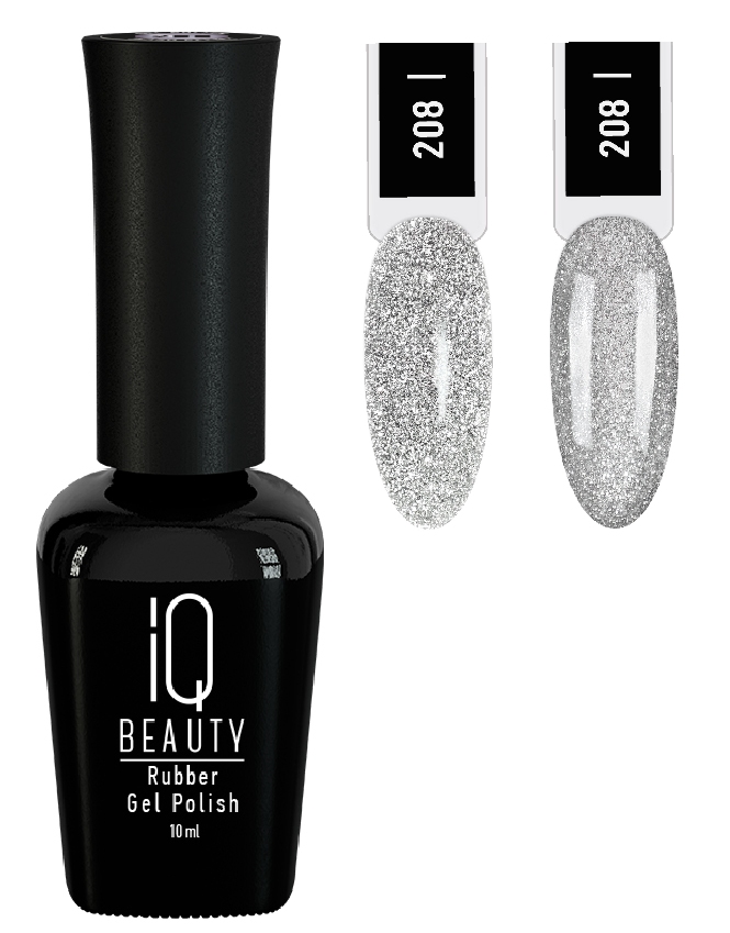 IQ BEAUTY Каучуковый гель-лак с кальцием №208 "Signal" Signal On светоотращающий 10мл