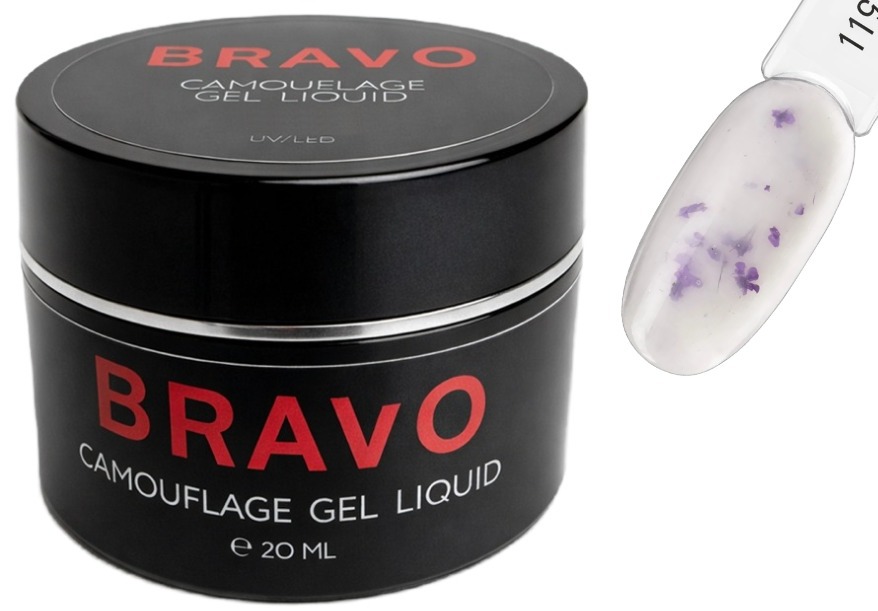 Bravo Моделирующий Camouflage Gel LIQUID №119 20 мл (с сухоцветами)