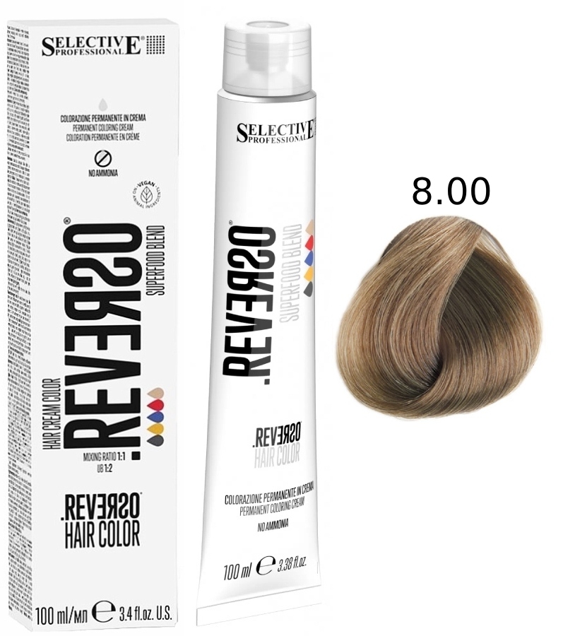 SELECTIVE Reverso Hair Color 8.00 Светлый блондин интенсивный