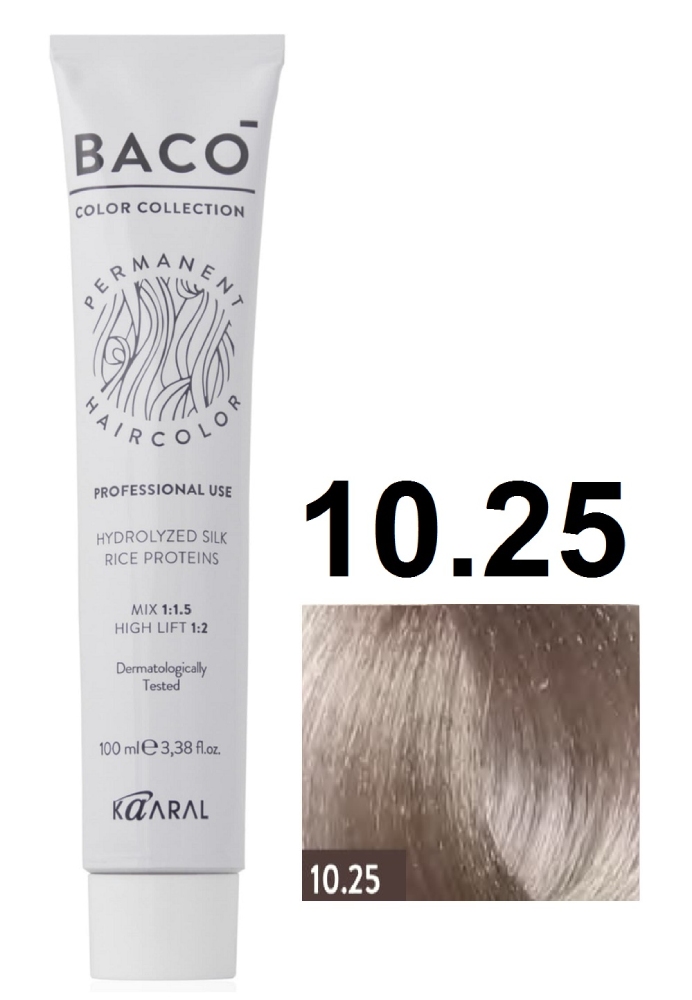 KAARAL Baco color  10.25 очень-очень светлый блондин фиолетово-махагоновый 100 мл