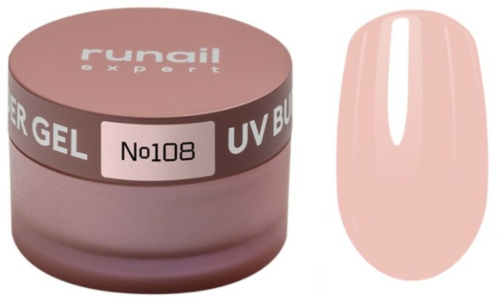 RuNail Expert Гель моделирующий UV BUILDER GEL №108, 15г банка