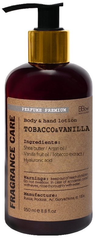 BB One FRAGRANCE CARE Парфюмированный Лосьон для тела и рук Tobacco&Vanilla 250 мл.
