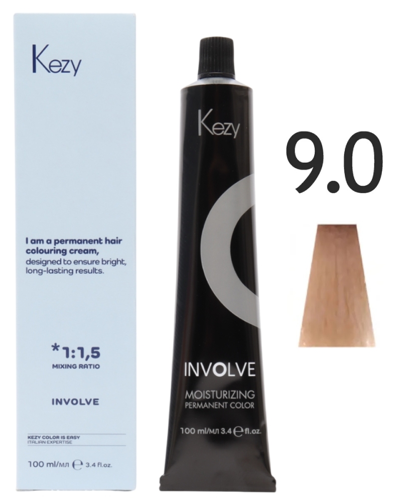 KEZY Involve color 9.0 Очень светлый блондин, 100 мл. 
