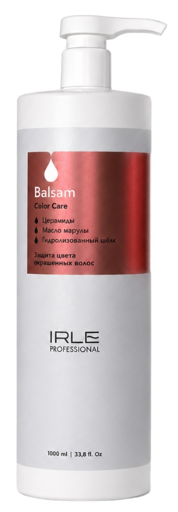 IRLE PROFESSIONAL Бальзам для защиты цвета окрашенных волос с церамидами, гидролизованным шелком и маслом марулы 1000 мл