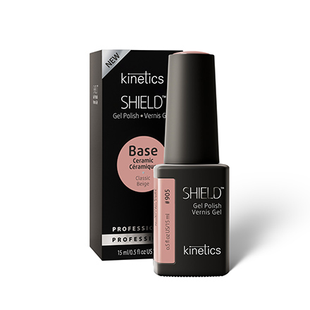 Kinetics Базовое покрытие нюдовое для гель-лака SHIELD Ceramic Nude Base №905 (классич.беж) 15 мл