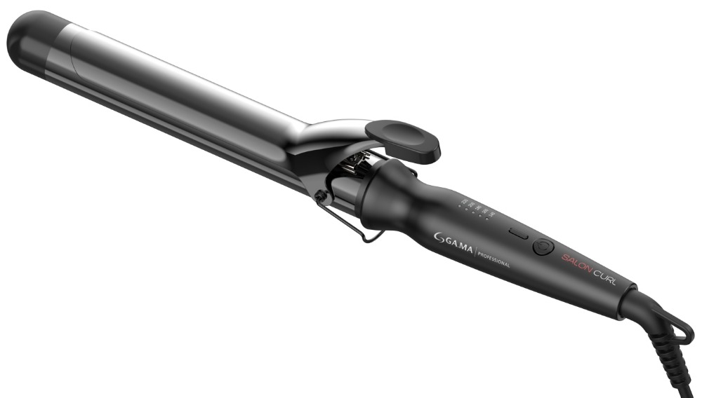 GA.MA SALON CURL 32 Щипцы для завивки волос (плойка) d.32 мм, удлиненное полотно 17 см., хром-титановое покрытие