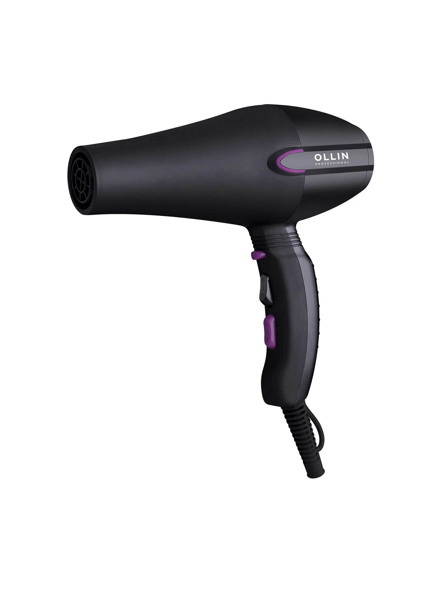 OLLIN Фен OL-7106 чёрный, 2 насадки, 2200W