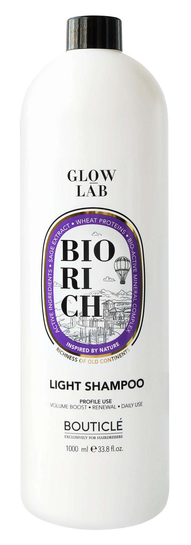 Bouticle GLOW LAB BIORICH Шампунь для поддержания объёма для волос всех типов  1000 мл
